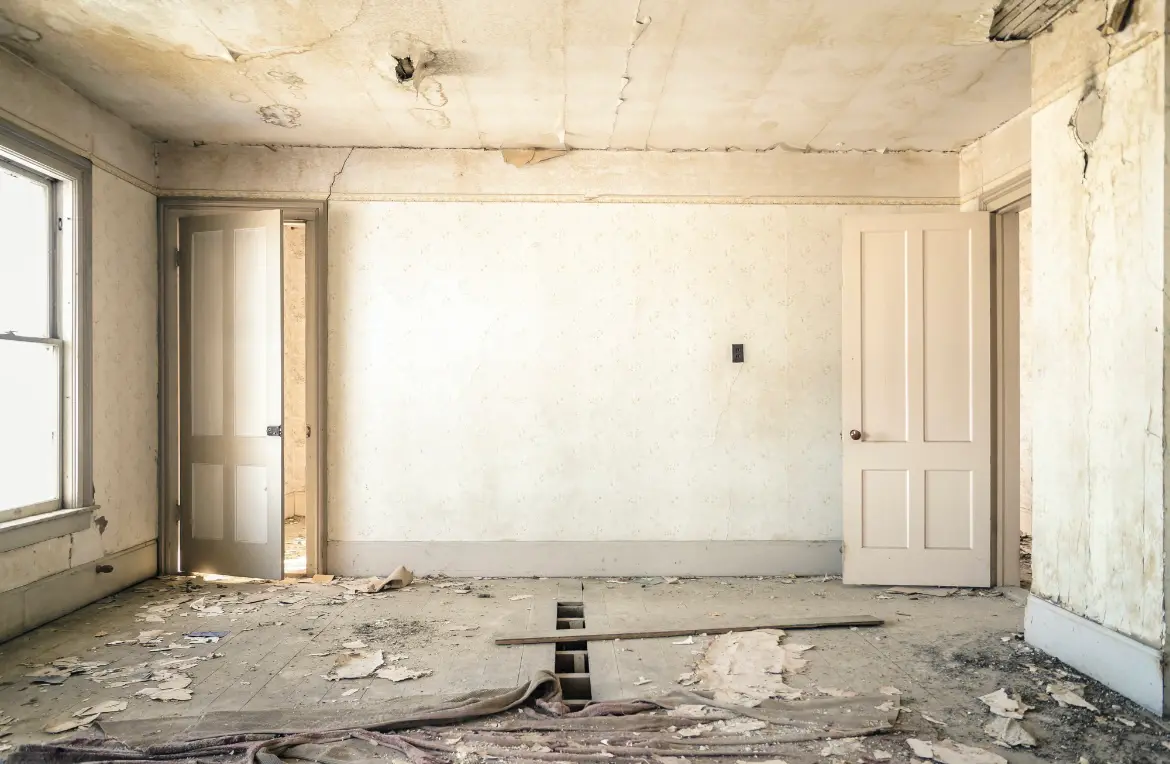 Waste disposal crew managing a cleanout project in East Palestine